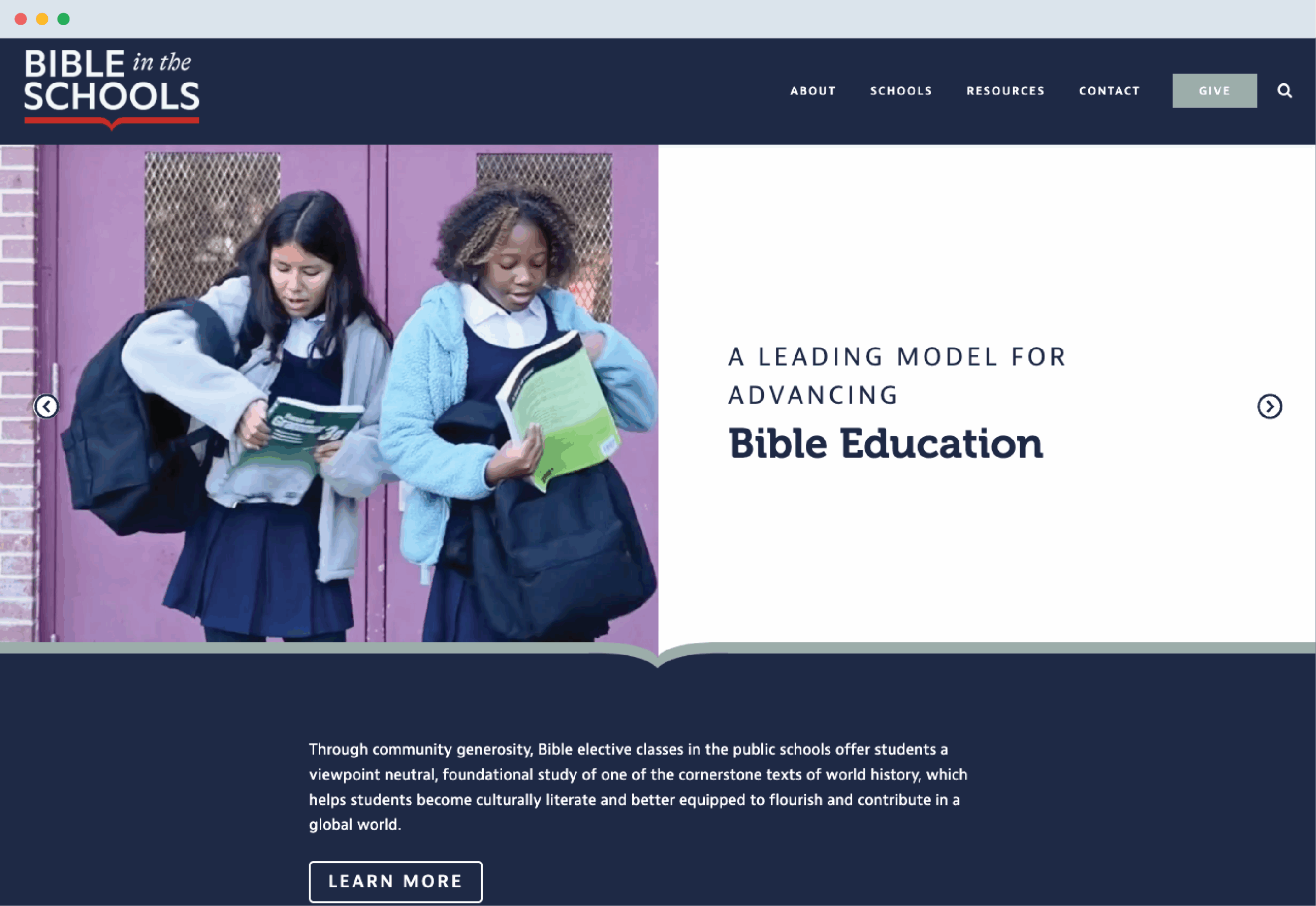 Bible in the Schools laptop mock up