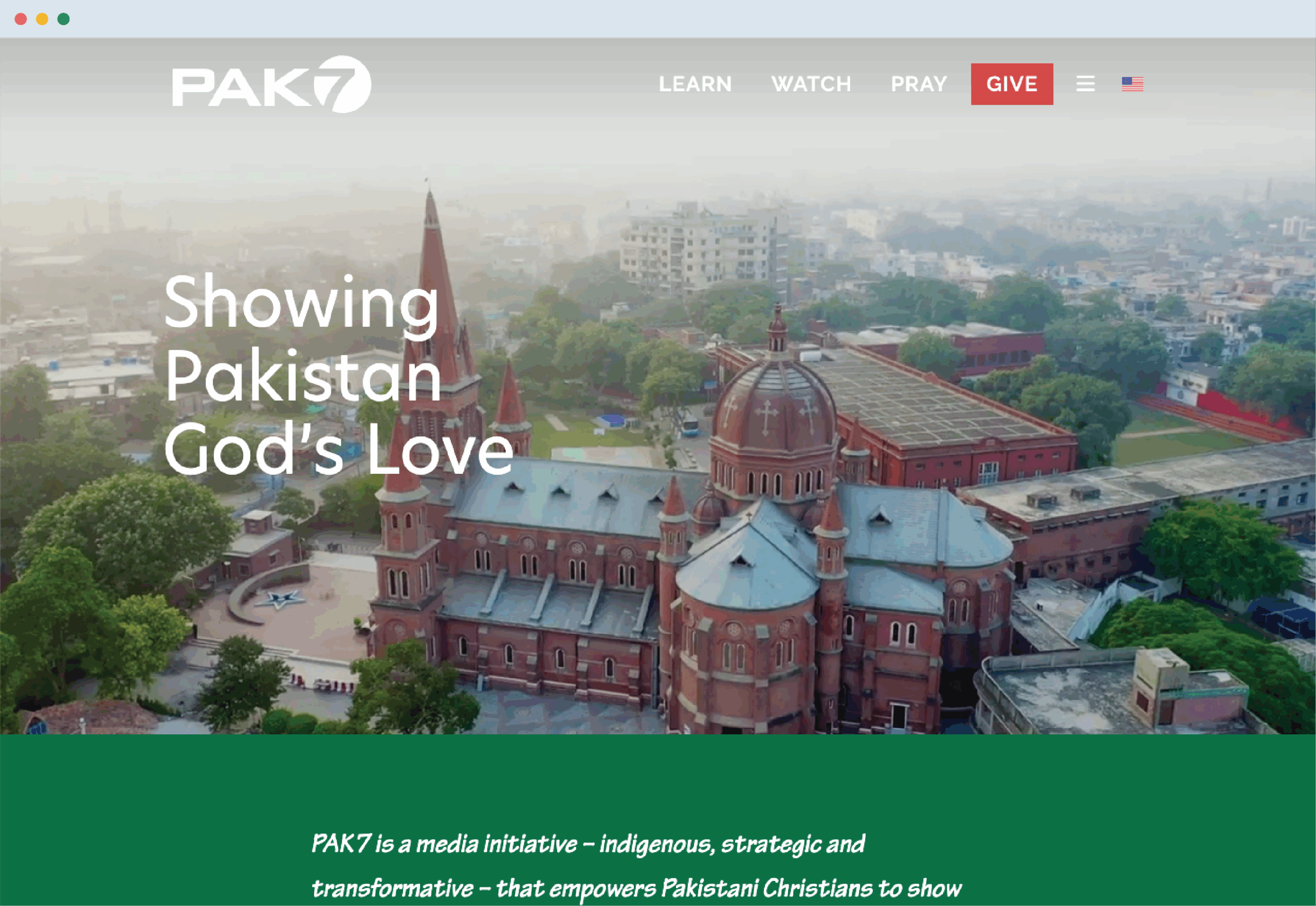 PAK7 website on laptop